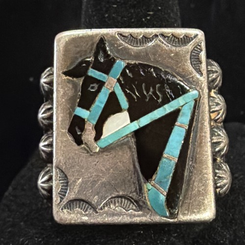 925 sterling horse inlay - 925,