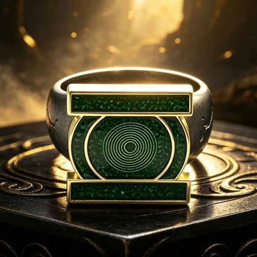 Green lantern ring metal corps - ring,