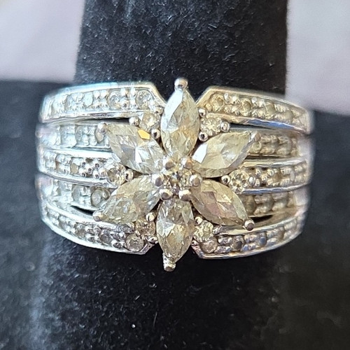 Anello cocktail argento