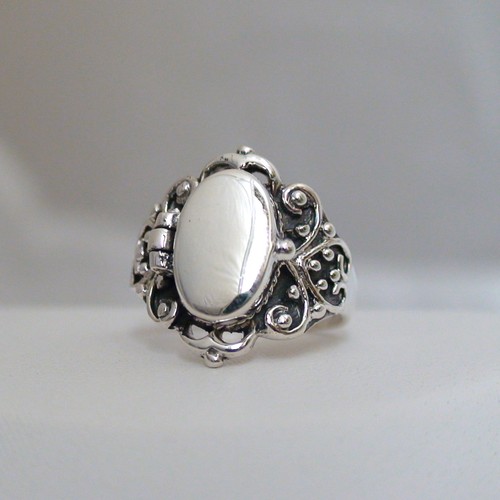 Victorian scroll poison ring - victorian,