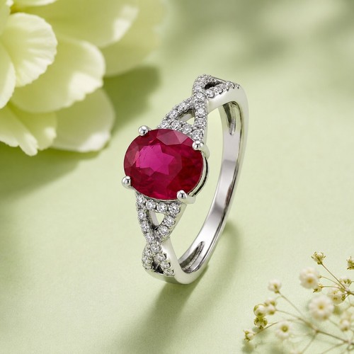 Anello infinito ovale zirconi