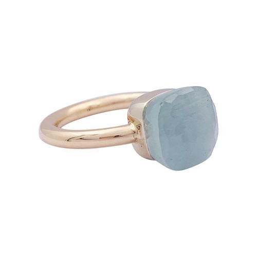 Lab grown aquamarine ring - grown,
