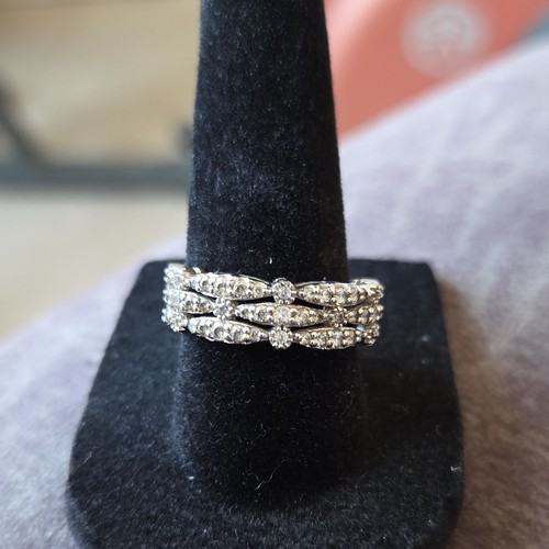 Anello fascia con zirconi - anello,