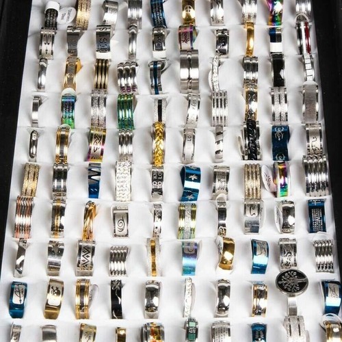 100x mixed rings - rings, bulk