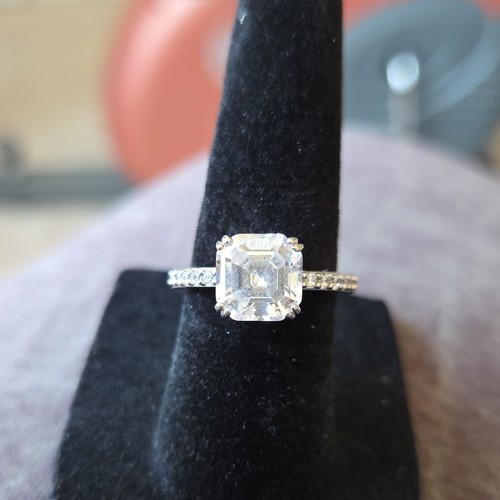 Anello fidanzamento asscher - anello,