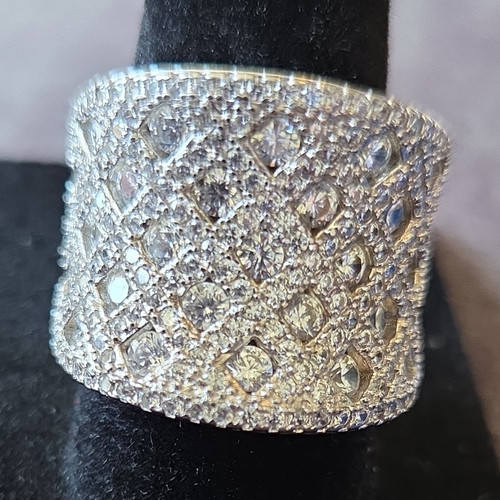 Anello fascia larga reticolo - anello,