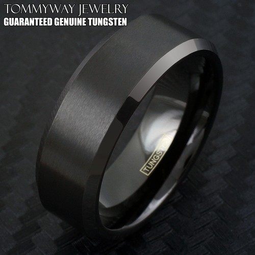 8mm black tungsten carbide - 6/8mm,