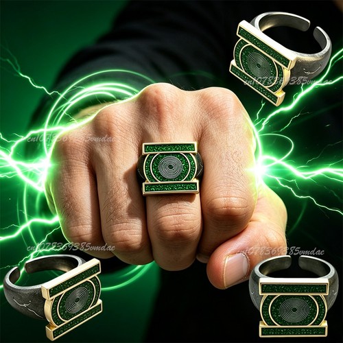 Green lantern ring metal corps - green,