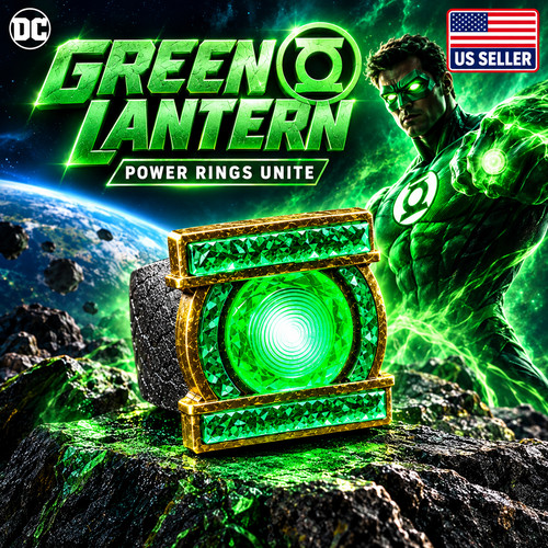Green lantern ring metal corps - green,