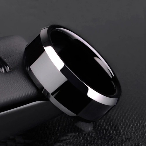 Stainless steel ring black - stainless,