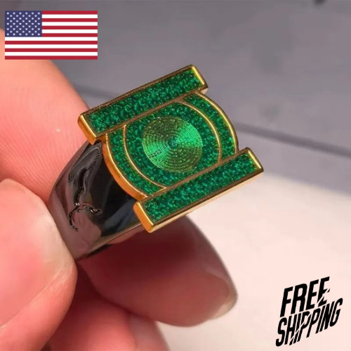 Green lantern ring metal corps - lantern,