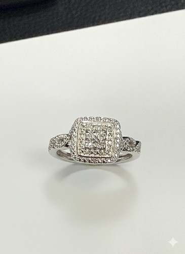 Sterling silver diamond - silver,