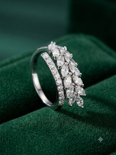 Anello elegante tono - , argento