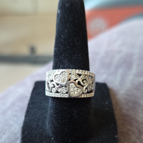 Anello fascia argento - in,