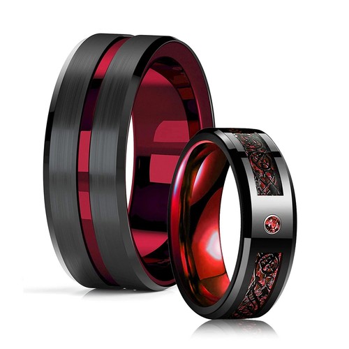 8mm red carbide ring - 8mm,